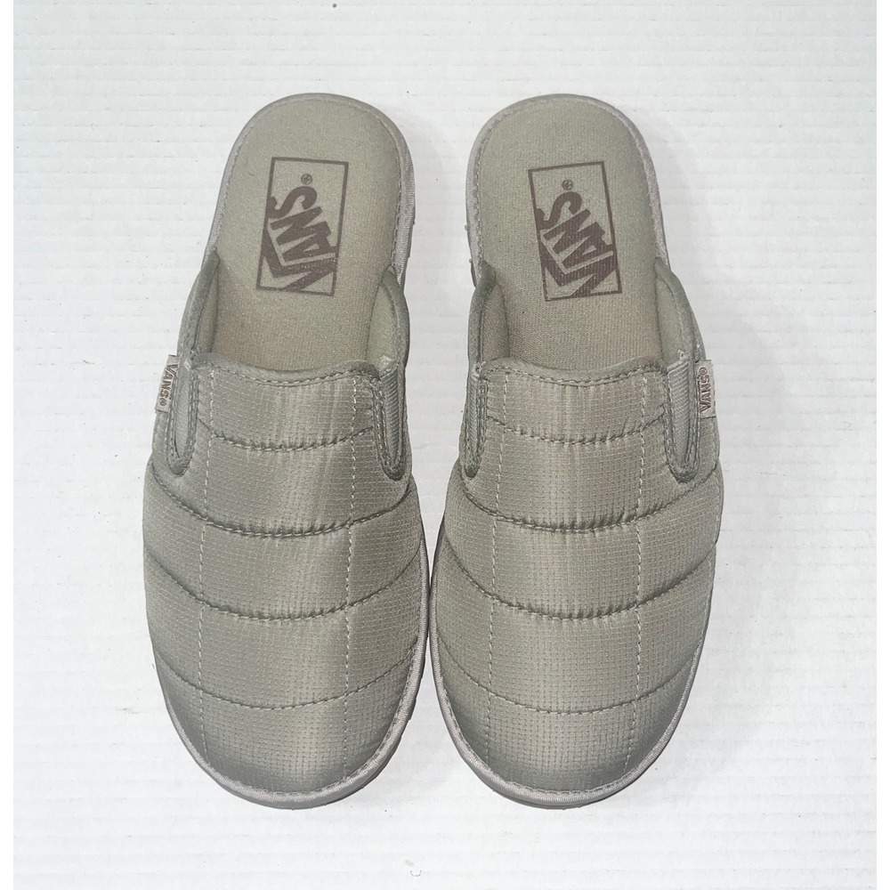 NWOB Vans Quilted Mountain Mule Womens 7.5 Beige Snow Lodge Slipper Fleece Lined